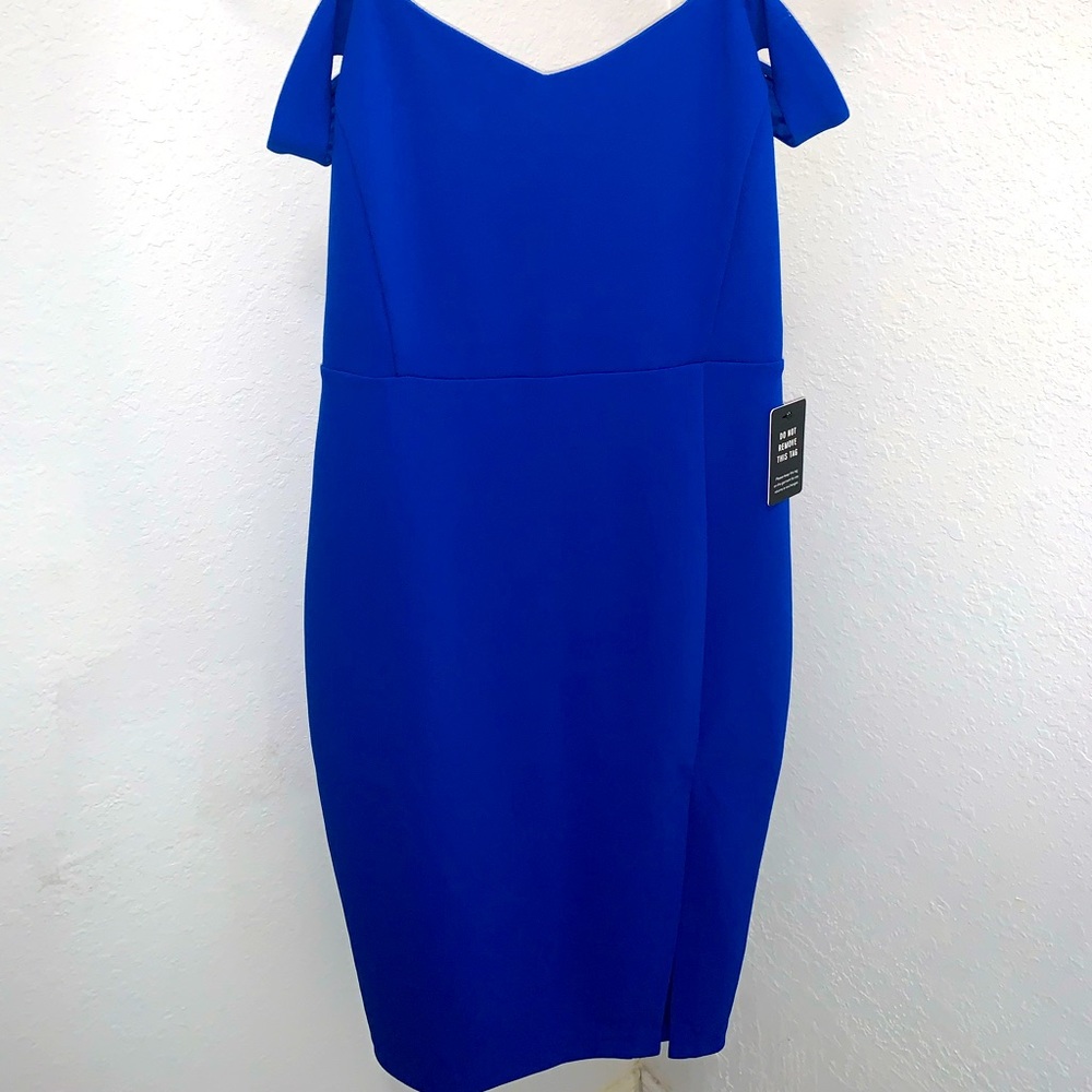 Express NWT Royal Blue Cold Shoulder Bodycon Dress